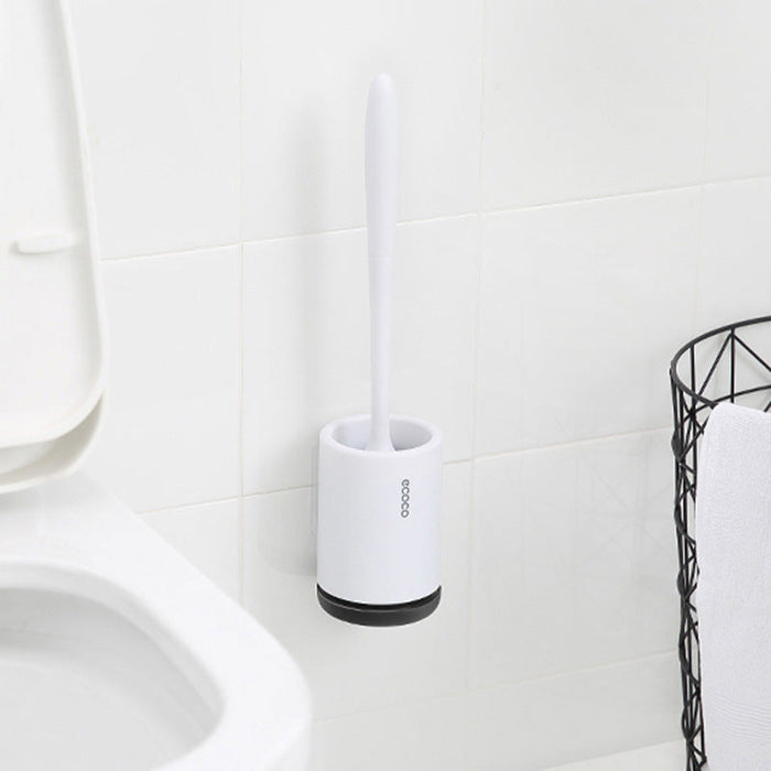 Ecoco silikonový toaletní kartáč s měkkými štětinami – hygienický nástěnný a podlahový koupelnový toaletní kartáč s držákem