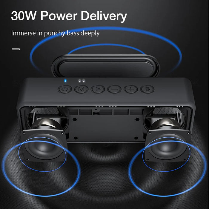 XDOBO® X sorozatú vezeték nélküli Bluetooth hangszóró – 30 W-os hangszóró nagy akkumulátorral hosszabb kültéri és vízálló használatra