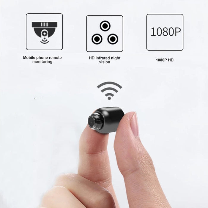 Mini cámara Wifi 1080P - Seguridad de vigilancia inalámbrica con visión nocturna, detección de movimiento, grabación de audio de 160 grados, compatible con Google Play - Perfecta para monitoreo de bebés y necesidades de cámara IP