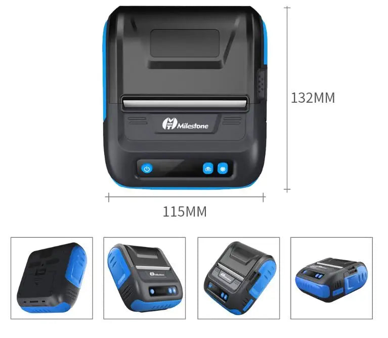 80mm (3-inch) Wireless Bluetooth Thermal Receipt & Label Printer - Portable