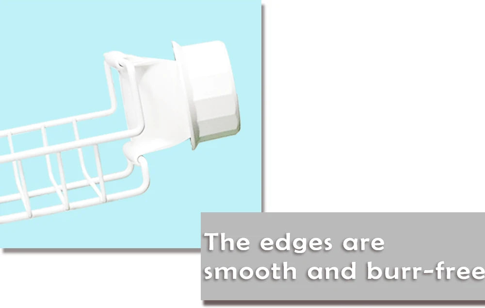 Stainless Steel Under-Tap Sponge Holder — Adjustable Kitchen & Bathroom Rack