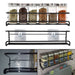 Metal Kitchen Hanging Racks 2-Pack — Wall-Mounted Single-Layer Spice Shelves