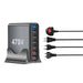 470W 6‑Port GaN Desktop Charger — 4C+2A USB‑C PD Fast Charge for Phones, Tablets & Laptops