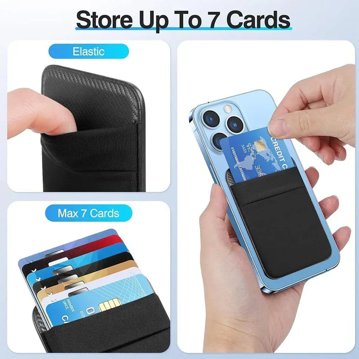 MagSafe Elastic Lycra Phone Card Holder — Fits iPhone 16/15 Pro Max & MagSafe Android