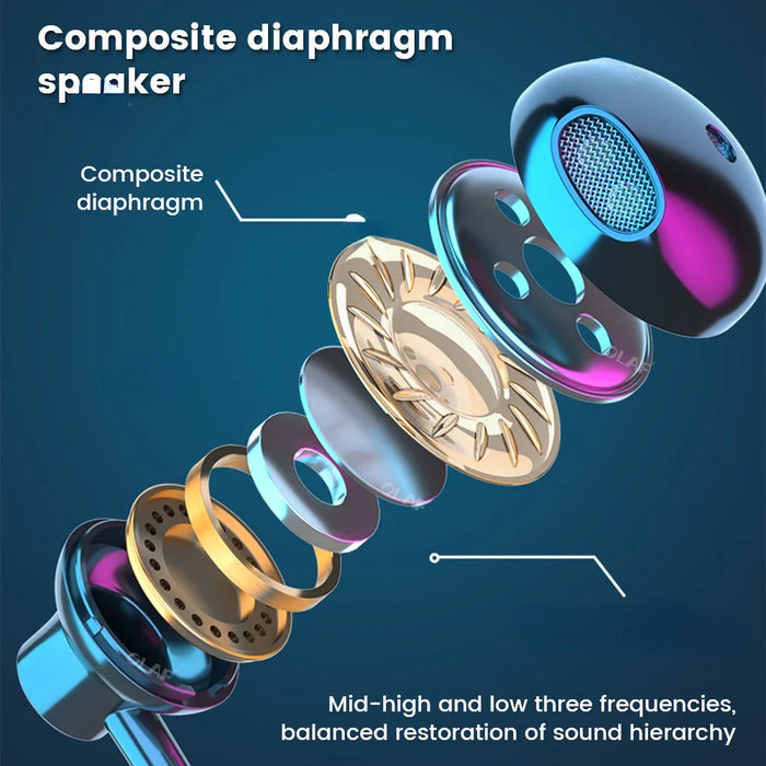 Neckband Earphones G07 — Bluetooth 5.1, ANC, LED Display, Waterproof