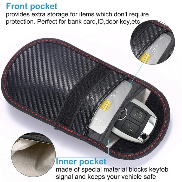 Faraday Key Fob Pouch — RFID & Keyless Signal-Blocking Bag