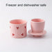 1-piece Pink Ceramic Butter Crock with Lid and Knife – French-style Porcelain Butter Dish
