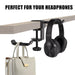 PC Gaming Aluminium Dual Headset Stand — Under-Desk Clamp with Adjustable Rotating Arm