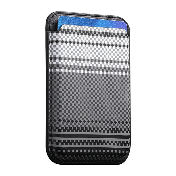 Carbon-fibre Texture MagSafe Wallet Card Holder for iPhone 12–17 (incl. Pro Max)