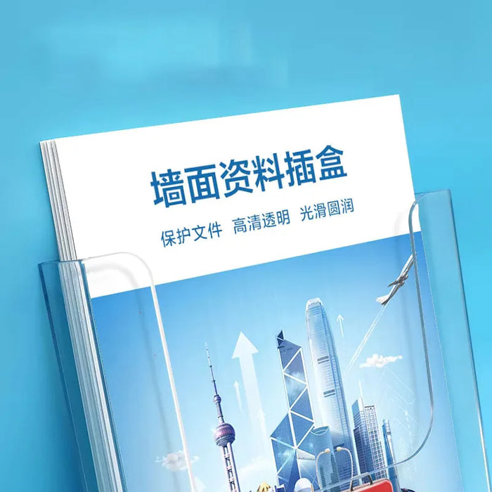 Clear Acrylic Wall-Mount Brochure Holder — Fits A4 & A5