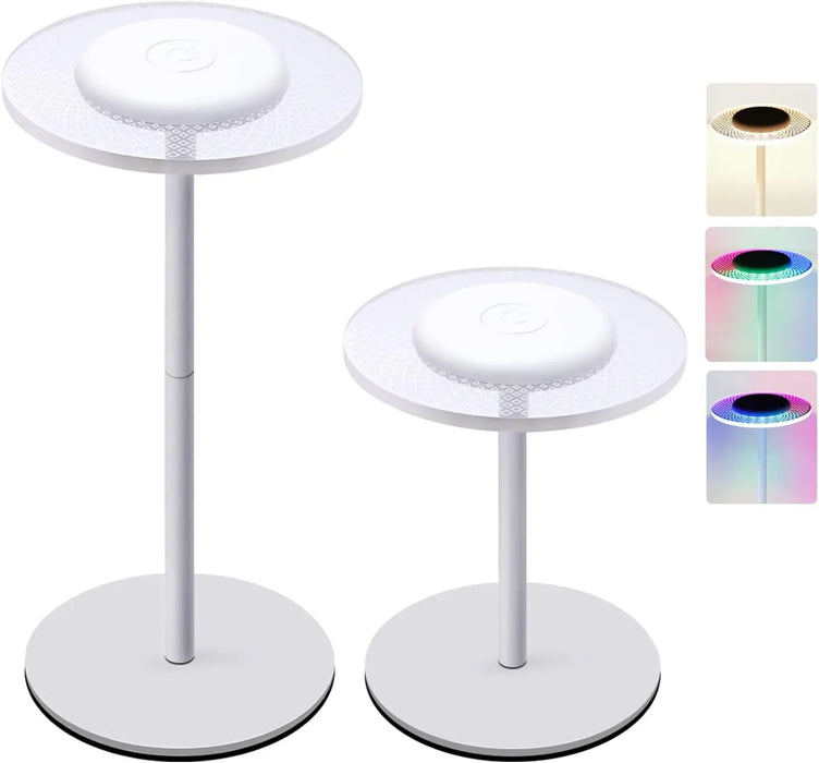 RGB Color Changing Cordless Table Lamp - Touch Control, DIY Dimmable Desk Light - Perfect for Dinner, Patio, Bedroom Settings