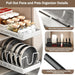 Under-Cabinet Pull-Out Pots & Pans Organiser – Expandable Stainless Steel, Adjustable Dividers