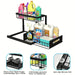 Under-Sink Pull-Out Organiser — 2-Tier Slide-Out Metal Shelf (White or Black)