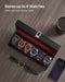 Watch Box for 6 Watches with Glass Lid and Removable Pillows