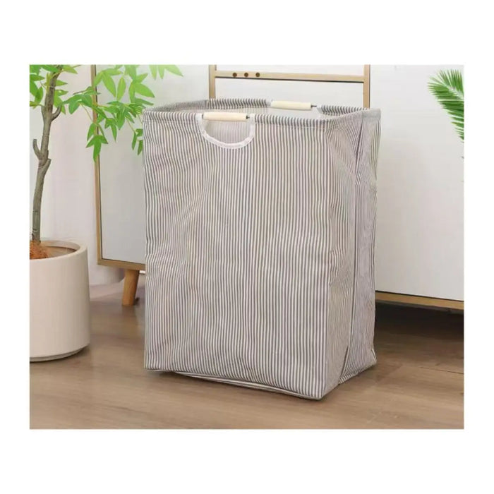 Collapsible Cotton Laundry Hamper with Handles — Large Capacity