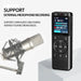 Large-screen USB-C Rechargeable Voice Recorder with Noise Reduction and TF Card Support