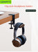Clip-style Desktop Headphone & Earphone Holder — Aluminium Alloy & Solid Wood