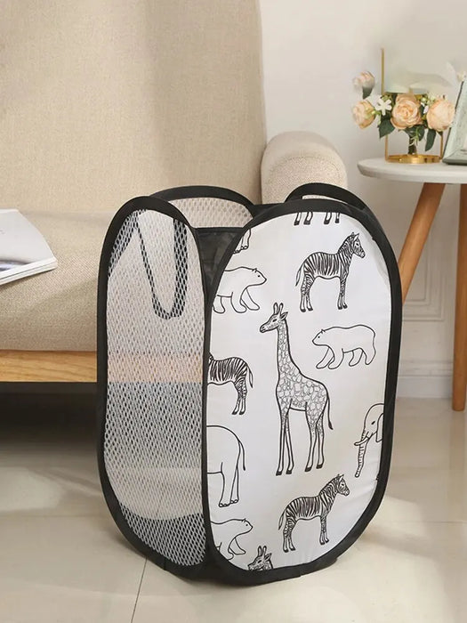 Polyester Mesh Laundry & Storage Basket 30 x 30 x 48 cm – White or Black