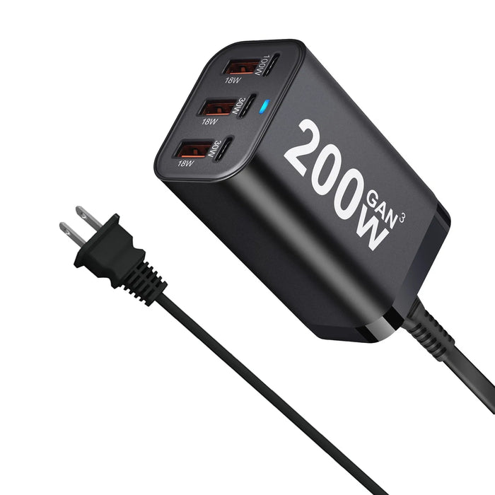 6-Port USB-C GaN Fast Charger – Up to 100W Single‑Port, PD & QC