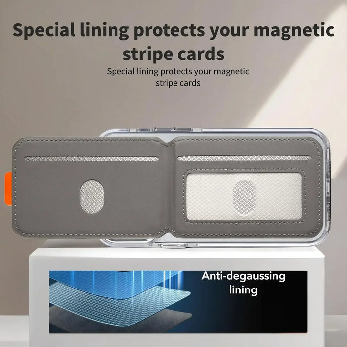 MagSafe Magnetic Card Holder in Artificial Leather for iPhone 13–17