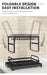 Stainless Steel 2-Tier Dish Rack — Fast-Drying & Stain-Free, Heavy-Duty Carbon Steel Frame