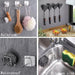 Stainless Steel Non-Perforated Kitchen Rack — Wall-Mounted Pot Lid & Cutting Board Holder