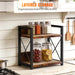 2-Tier Wood & Metal Spice Rack — Countertop Shelf Organizer