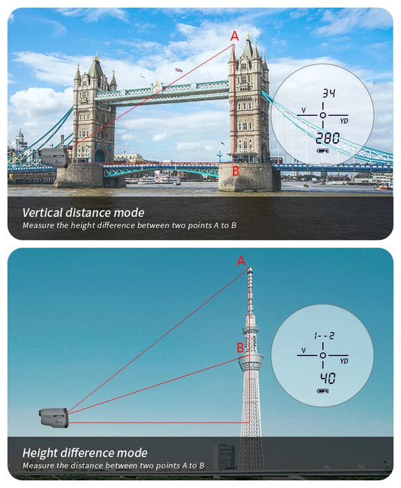 1000m Laser Rangefinder with Slope — 6× Magnification, Flag‑Lock & CR2 Powered