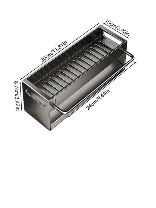 Extra-Large Carbon Steel Sink Caddy - Sponge & Soap Dish Countertop Organiser Rack