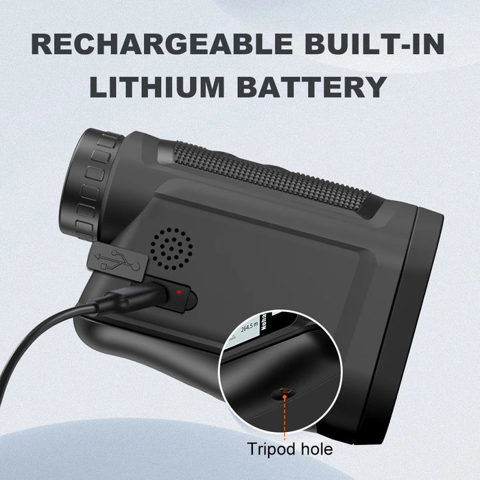 Laser Rangefinder 600m / 1000yd — Slope Compensation for Golf & Hunting