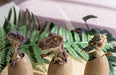 3PCS Hatching Dinosaur Eggs – T‑Rex, Triceratops & Raptor PVC Model Set