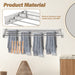 Folding Wall-Mounted Clothes Drying Rack — Stainless Steel Collapsible Hanger for Indoor & Balcony