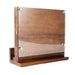 Double‑Sided Magnetic Knife Block with Acrylic Shield — Acacia Wood