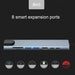 USB-C 8-in-1 Hub — HDMI 4K 30Hz, 100W PD, RJ45 100Mbps, SD/TF & USB 3.0
