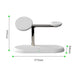 3-in-1 Magnetic Wireless Charger Stand for iPhone 12–17, Apple Watch Series 4–10 & AirPods (Qi)