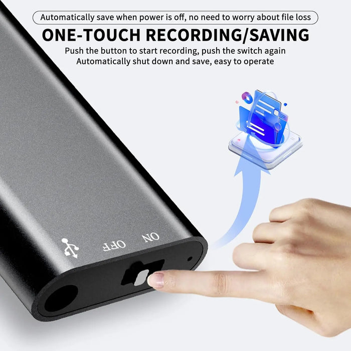 Ultra-slim Mini Voice Recorder — 4/8/16/32GB, One-button WAV/MP3 Player
