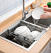 Adjustable Stainless Steel Extension Sink Rack — Foldable Dish & Fruit Drainer