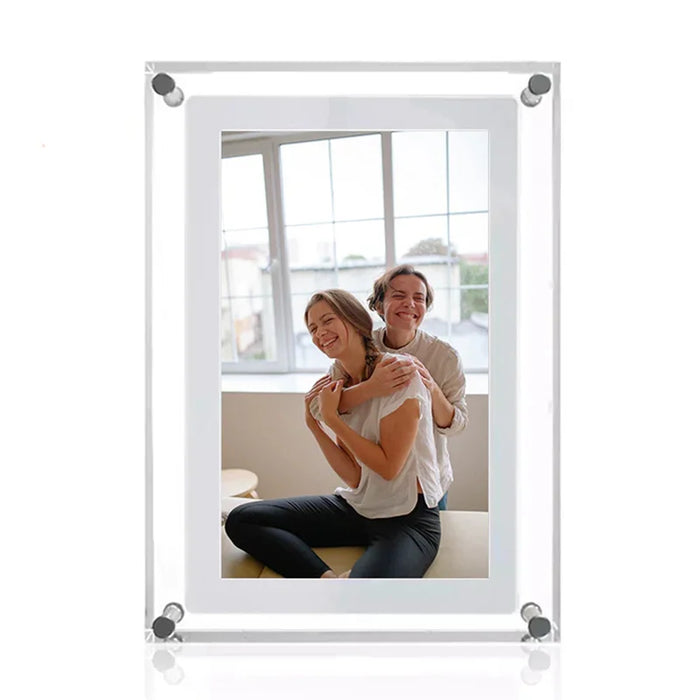Acrylic Digital Photo Frame 5/7-inch — IPS Screen, 4GB, 1000mAh, Auto-Rotate