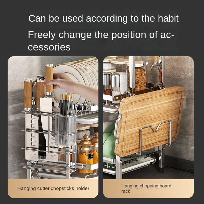 Compact Dish Drying Rack with Drainboard and Utensil Holder – Rust‑Proof Metal