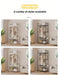 Clothing Storage Rack with Wheels, Hooks & Shelves — Freestanding Metal Organiser