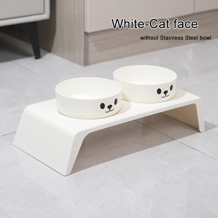 Elevated Pet Feeder with Double Stainless Steel Bowls – Cats & Dogs (Small–Large)
