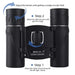 900x25 HD Zoom Portable Binoculars - 25mm BAK4 Prism, Folding Low-Light