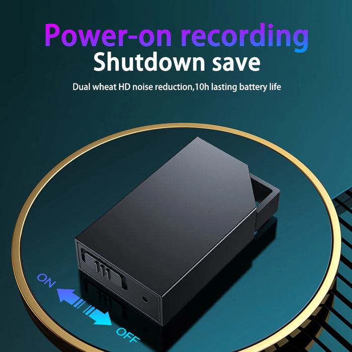 1.18-inch Ultra Mini Voice Recorder — One‑Touch WAV/MP3, Noise Cancellation