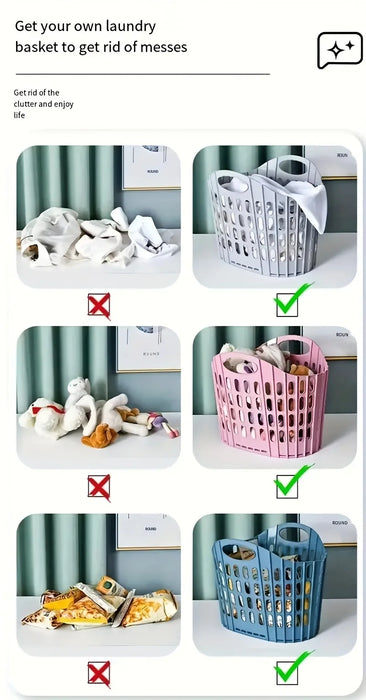 Collapsible Laundry Hamper – Foldable, Portable Clothes Organiser for Home & Bathroom