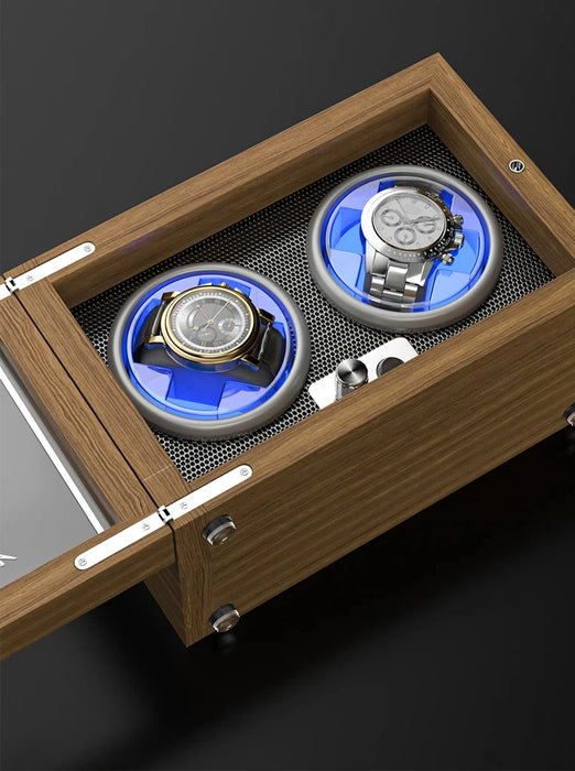 Wooden USB Watch Winder for Automatic Watches — Silent Mabuchi Motor