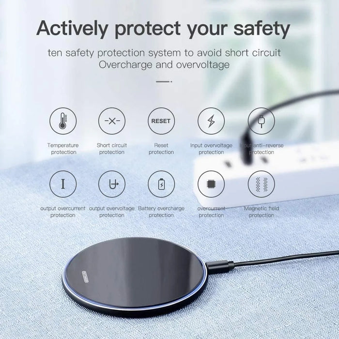 Portable 30W Wireless Charging Pad — Fast Qi Station for iPhone 16/15/14/13/12 (Pro Max, Mini), Samsung & Xiaomi