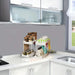 Double-Layer Pull-Out Storage Rack with 5 Hooks — PP Drawer Organiser for Kitchen & Bathroom