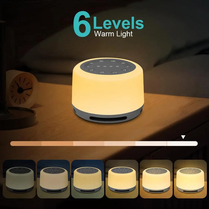 7‑Colour Night Light & 24‑Sound Sleep Machine — Rechargeable White Noise Speaker