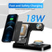 3-in-1 Magnetic Foldable Wireless Charger — 18W Fast Charge for iPhone, iWatch & AirPods