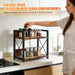 2-Tier Wood & Metal Spice Rack — Countertop Shelf Organizer